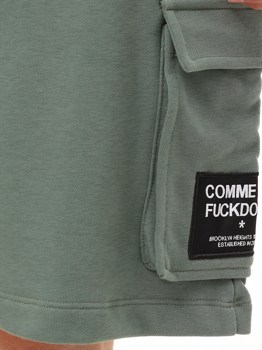 Шорты-карго хлопковые COMME DES FUCKDOWN CFABM01528 MUSCHIO Хаки  Фото 5