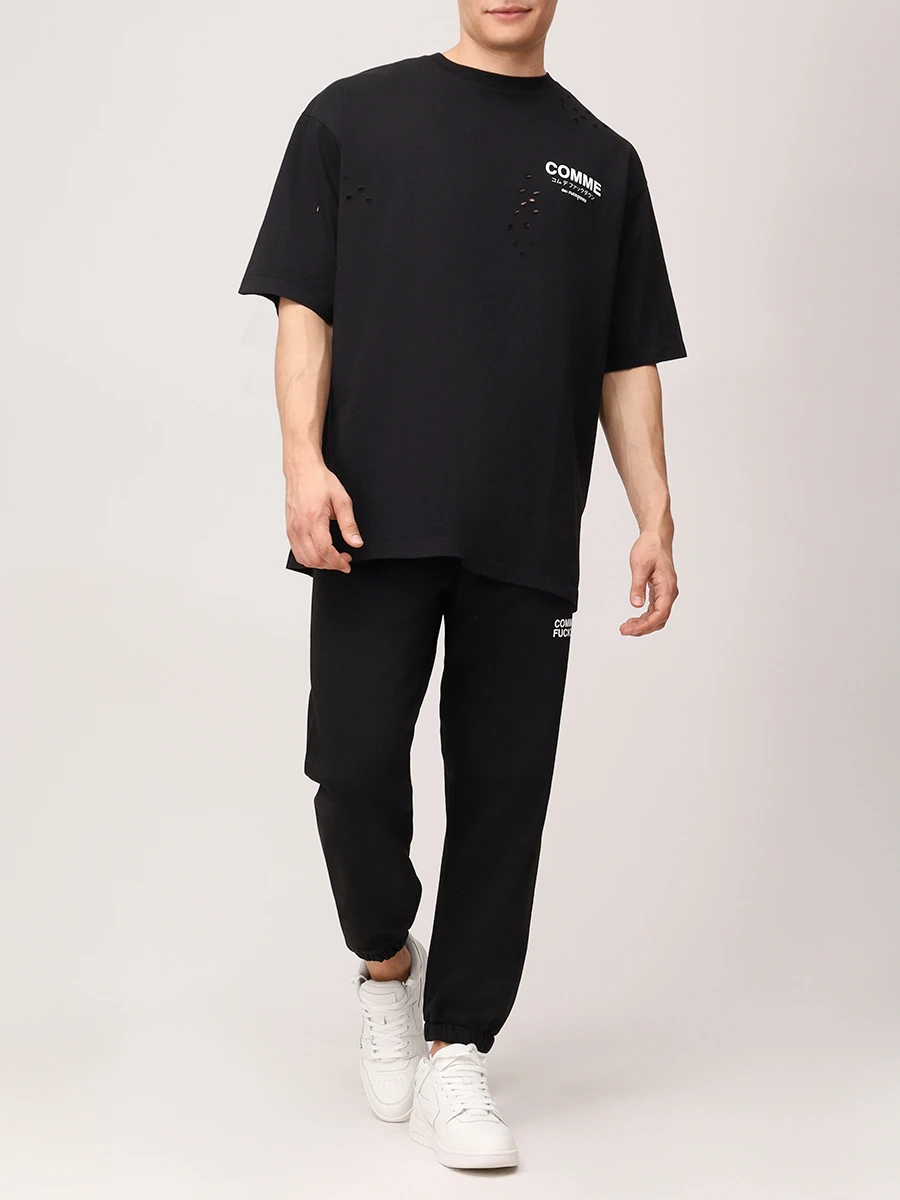 Брюки хлопковые COMME DES FUCKDOWN CFABM01514 NERO Черный  Фото 2
