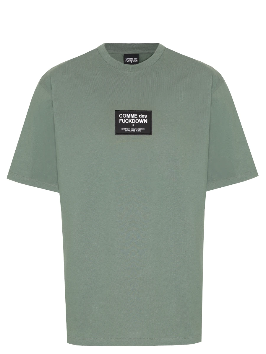 Футболка хлопковая COMME DES FUCKDOWN CFABM01526 MUSCHIO Хаки 