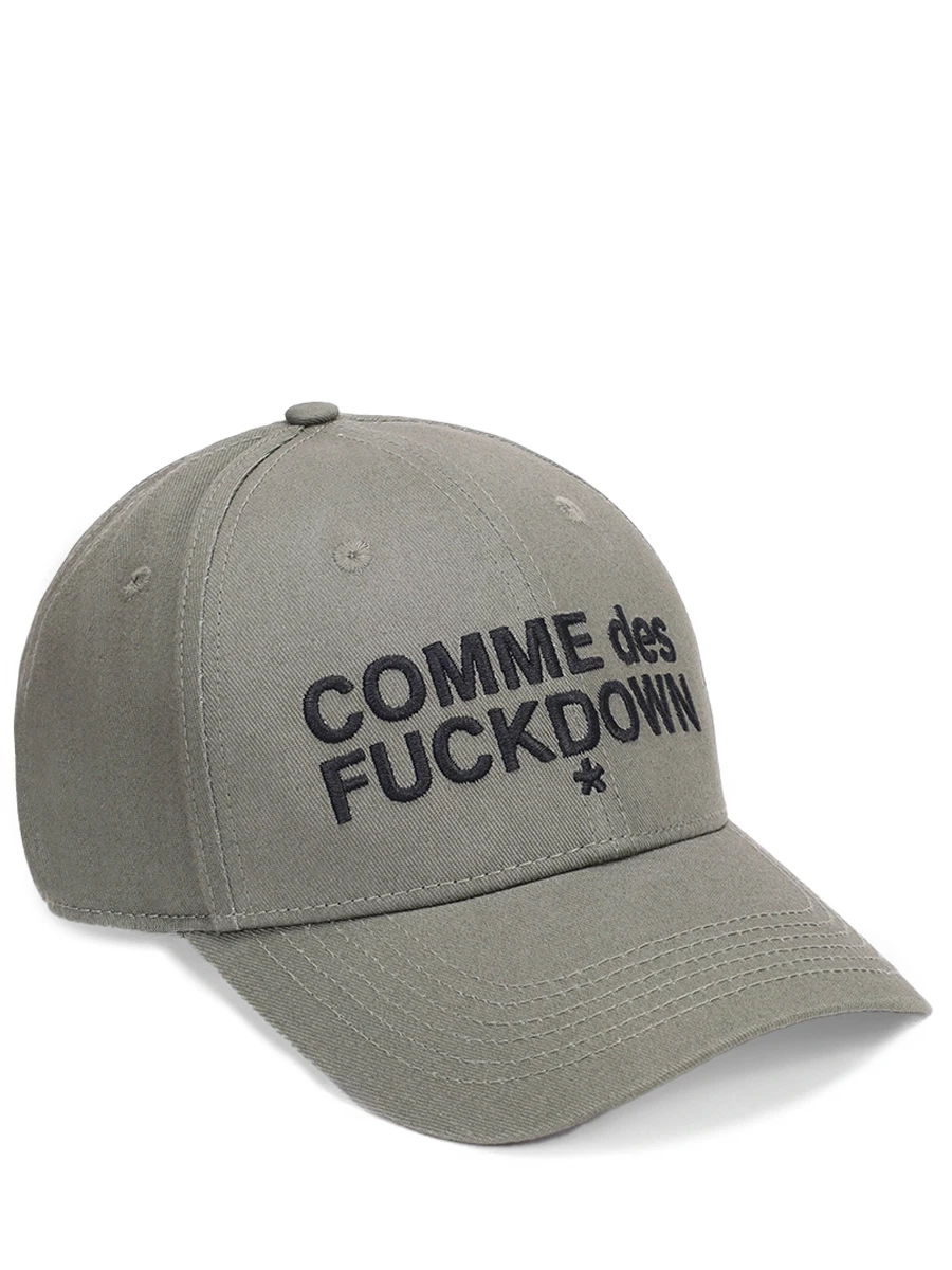 Бейсболка хлопковая COMME DES FUCKDOWN CFACX00210 MUSCHIO Хаки 