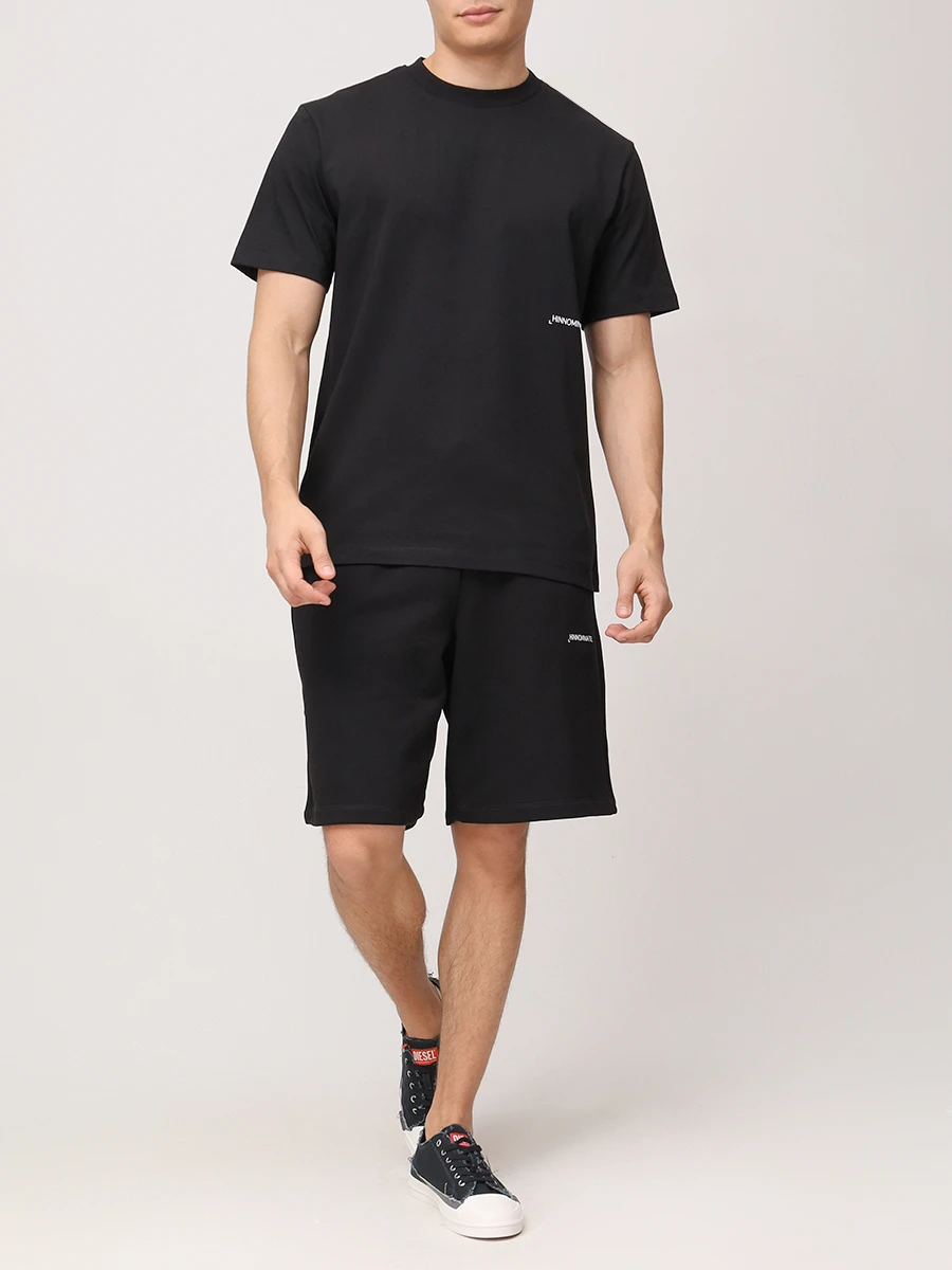 Футболка хлопковая HINNOMINATE HMABM01305 NERO Черный  Фото 2
