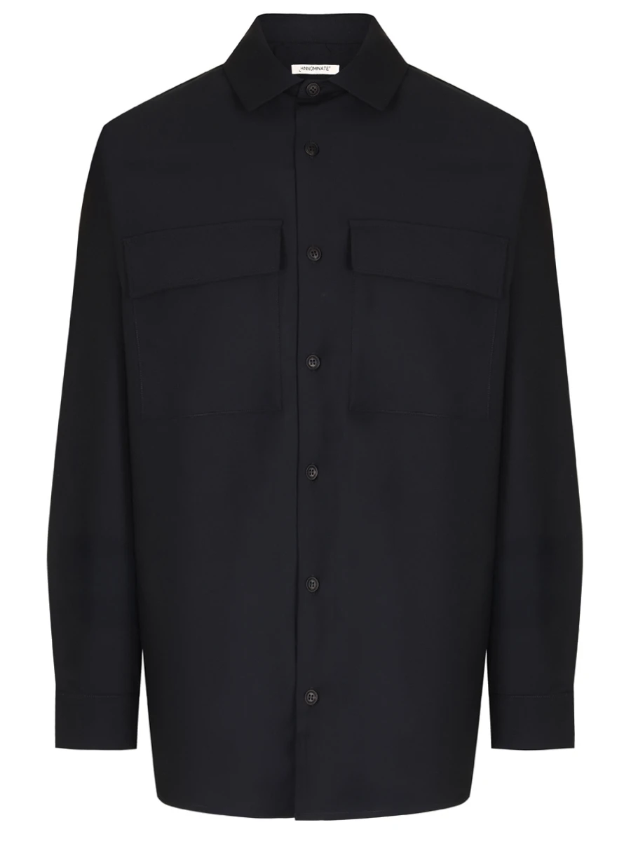 

Рубашка однотонная, Черный, HMABM01330 NERO