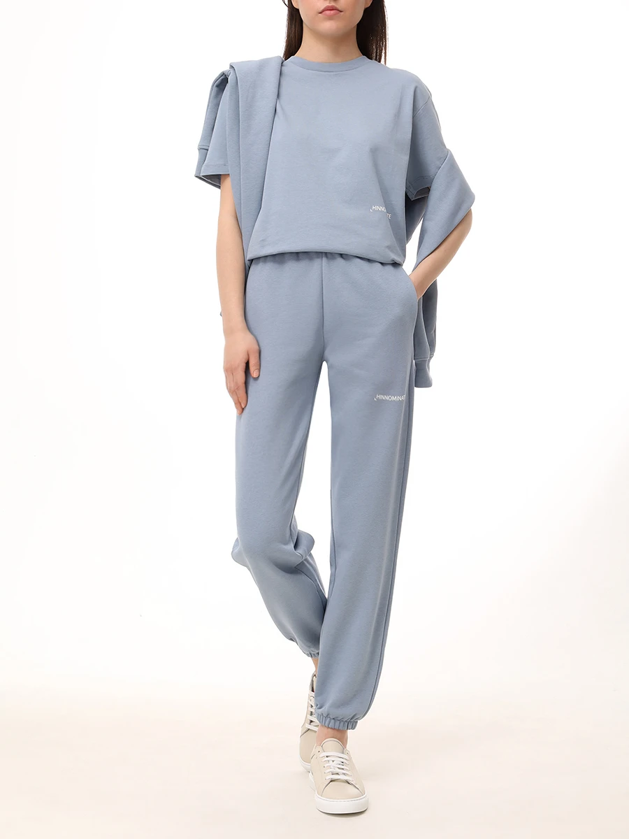 Футболка хлопковая HINNOMINATE HMABW01406 AZZURRO POLVERE Голубой  Фото 2