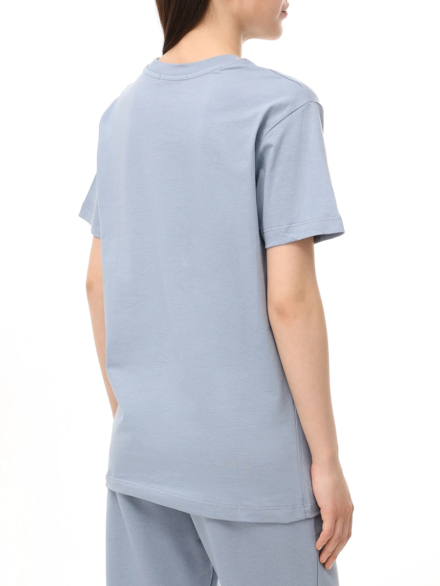 Футболка хлопковая HINNOMINATE HMABW01406 AZZURRO POLVERE Голубой  Фото 3