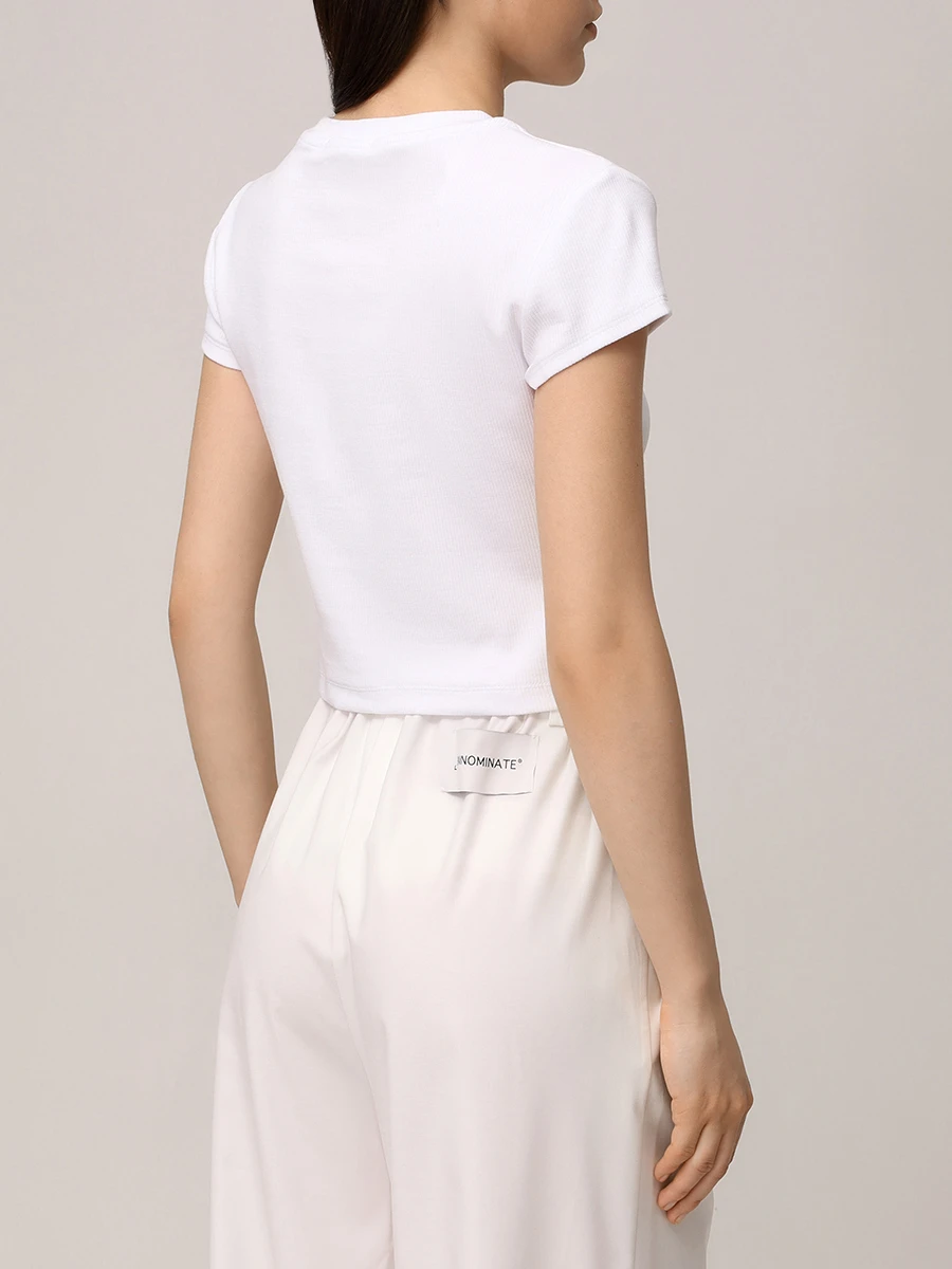 

Топ хлопковый, Белый, HMABW01631 BIANCO