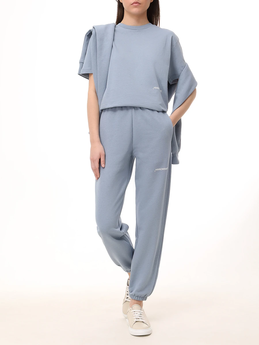Брюки хлопковые HINNOMINATE HMABW01420 AZZURRO POLVERE Голубой  Фото 2