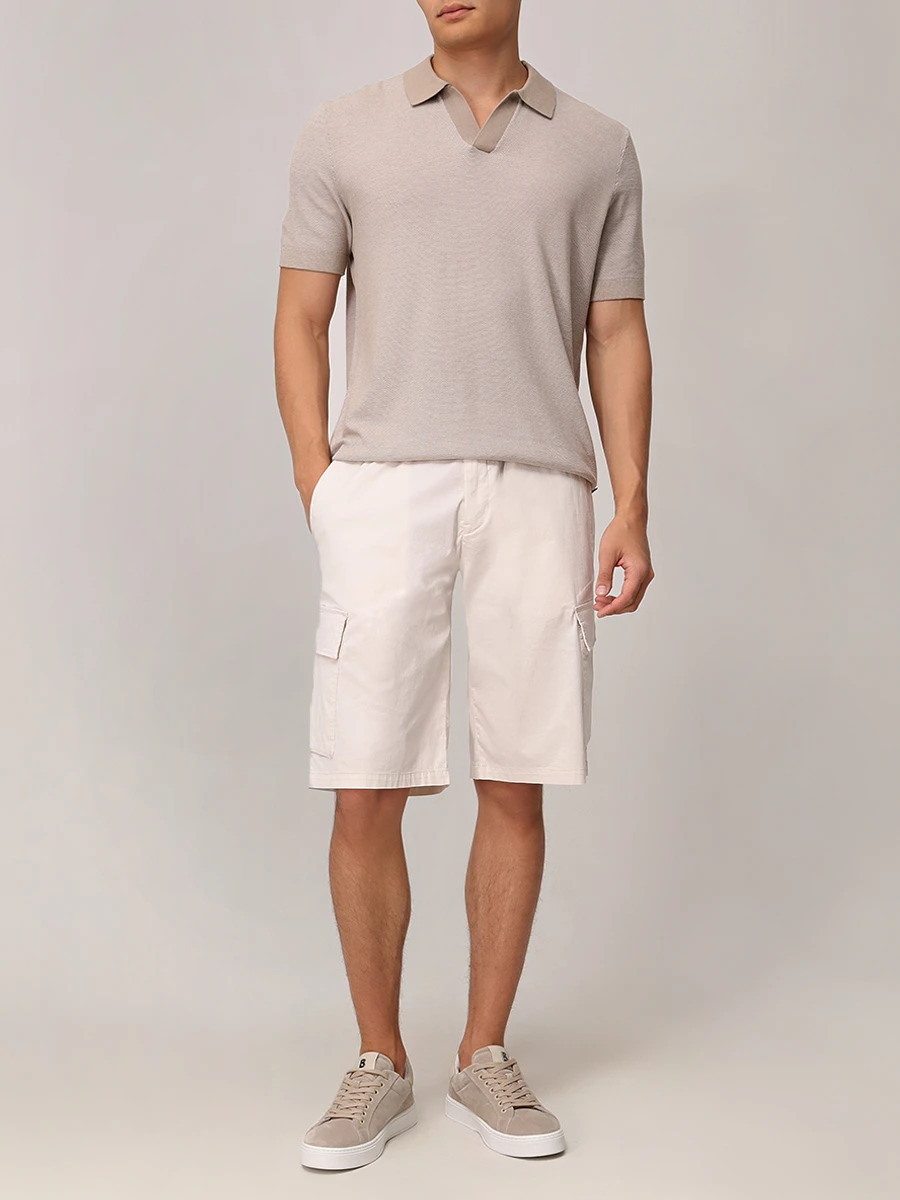 Шорты-карго хлопковые Marc BOGNER 18238964/103 MARC-1 Кремовый  Фото 2