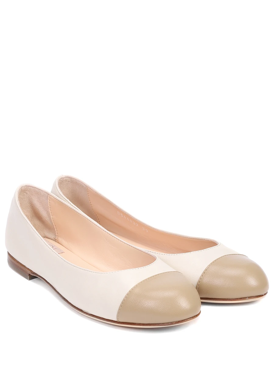 Балетки кожаные Milly AGL D544037PCK0521 Бежевый  Фото 2