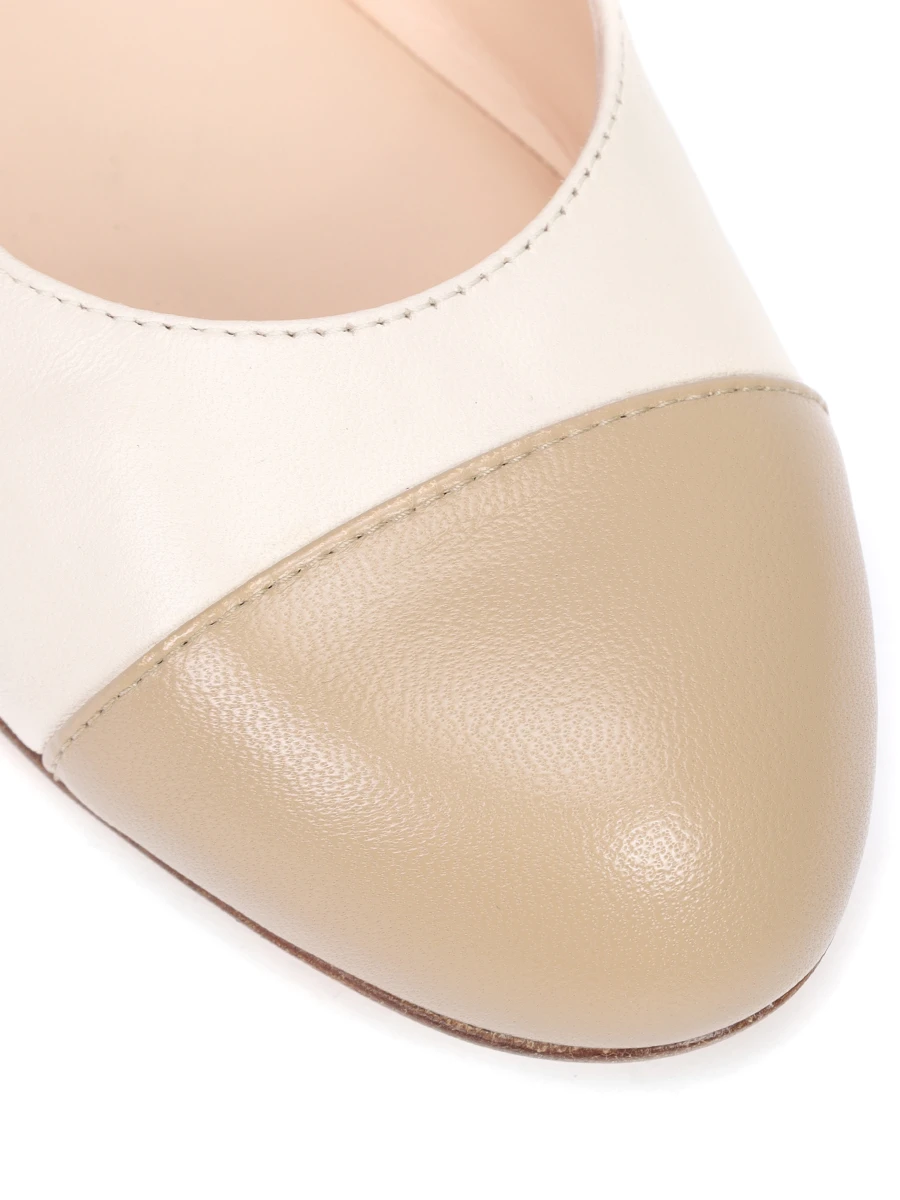 Балетки кожаные Milly AGL D544037PCK0521 Бежевый  Фото 5