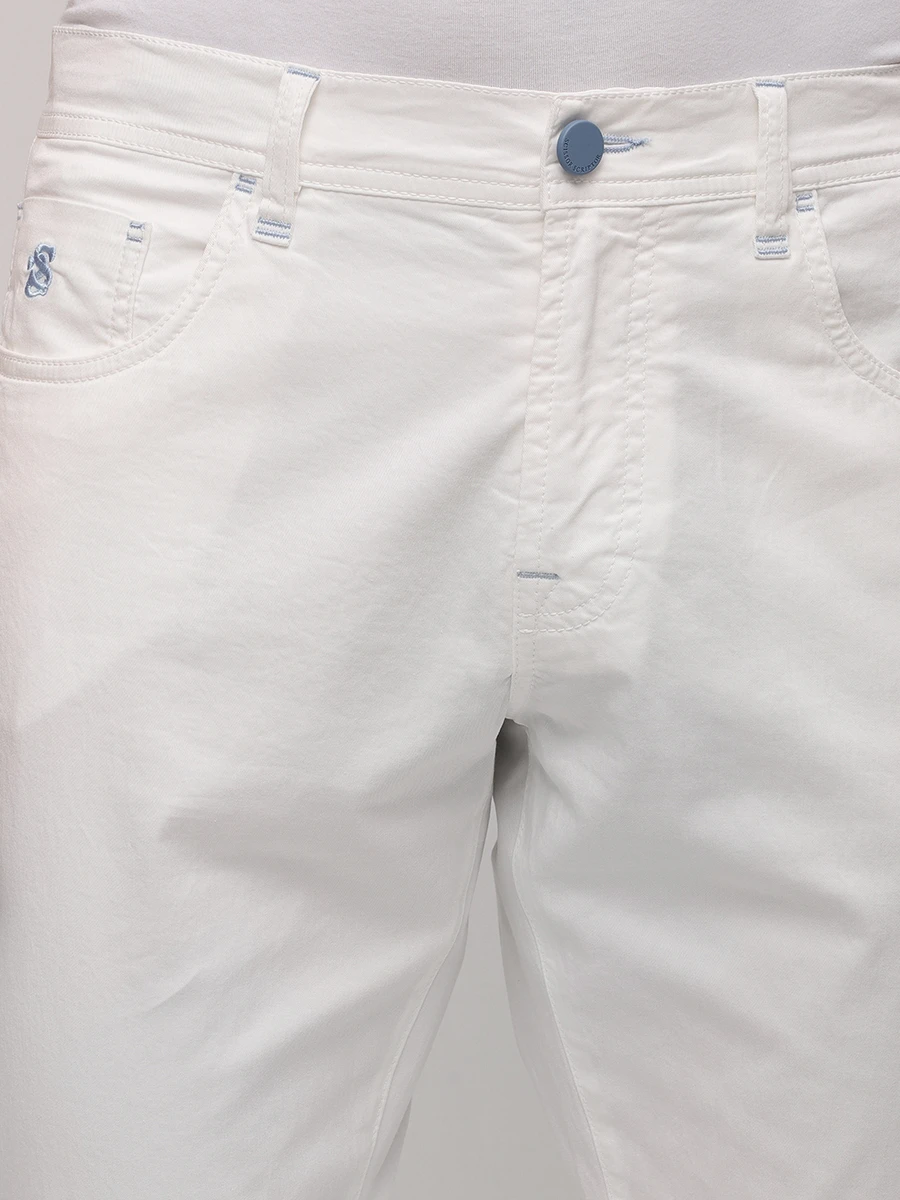 Джинсы Regular Fit хлопковые SCISSOR SCRIPTOR COSTANTINO T209 BIANCO NAT Белый  Фото 5