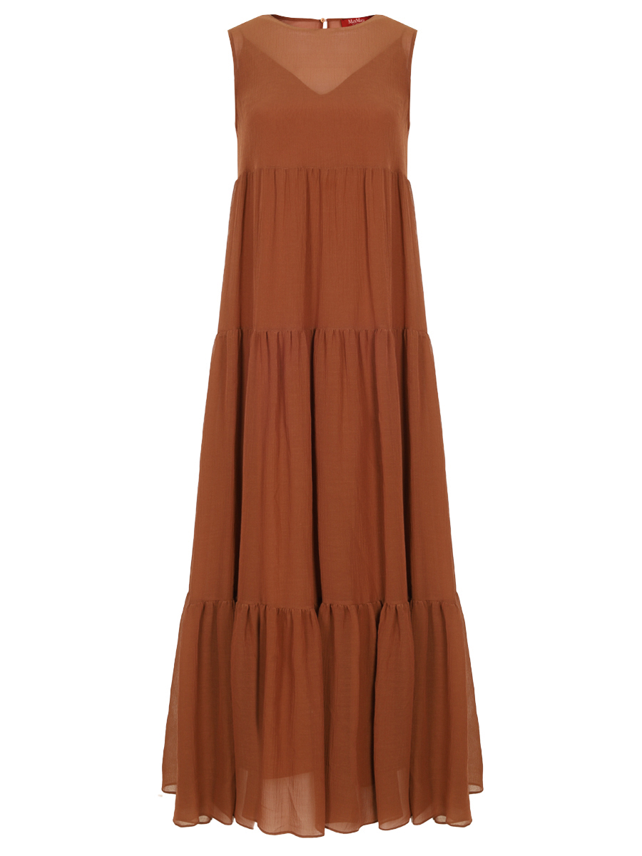 Платье из хлопка и шелка MAX MARA