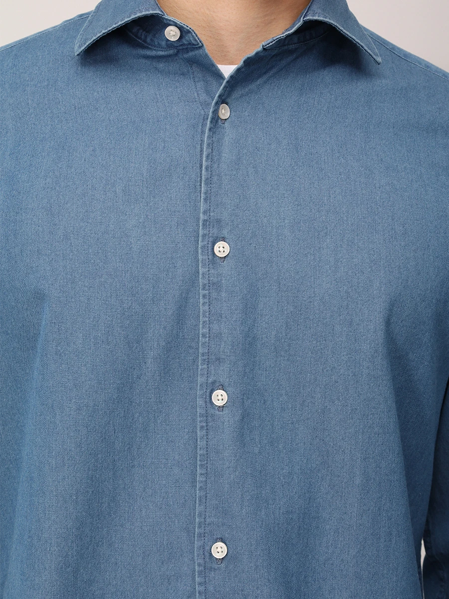 Рубашка Slim Fit хлопковая PAUL TAYLOR PT7CA A001 600 Синий  Фото 5