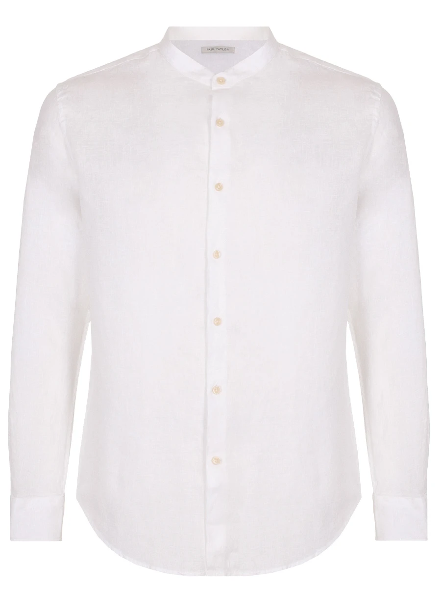 Рубашка Slim Fit льняная PAUL TAYLOR PT7CA L012 001 Белый 