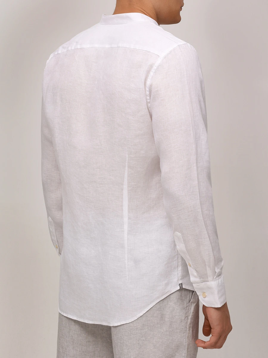 Рубашка Slim Fit льняная PAUL TAYLOR PT7CA L012 001 Белый  Фото 3