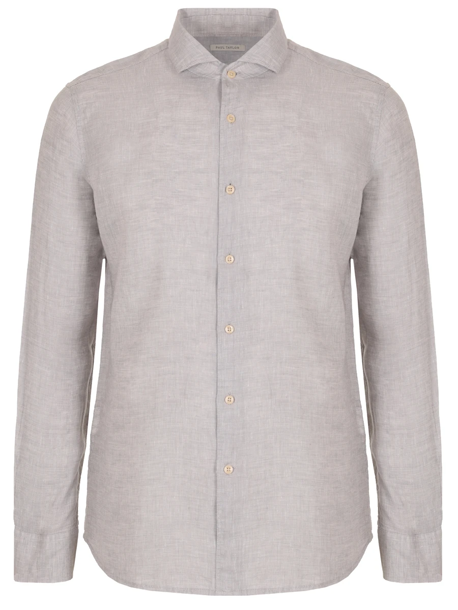 Рубашка Slim Fit льняная PAUL TAYLOR PT7CA L001 500 Серый 