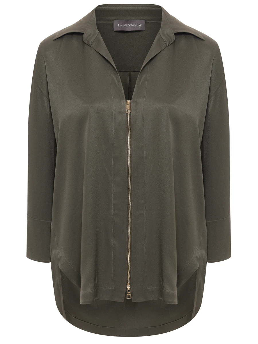 Рубашка однотонная LORENA ANTONIAZZI E2551CA24A/3612 698 Хаки 