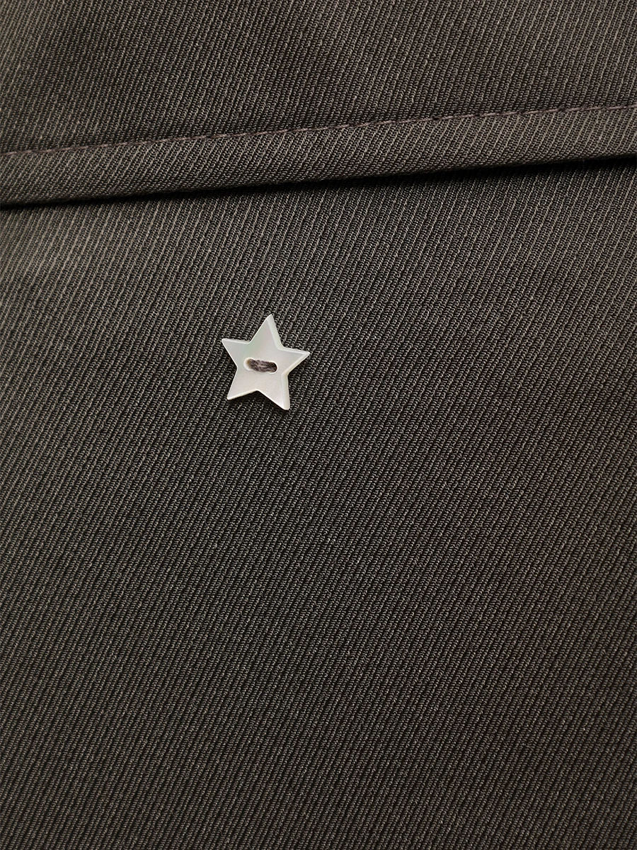 Рубашка однотонная LORENA ANTONIAZZI E2551CA24A/3612 698 Хаки  Фото 5