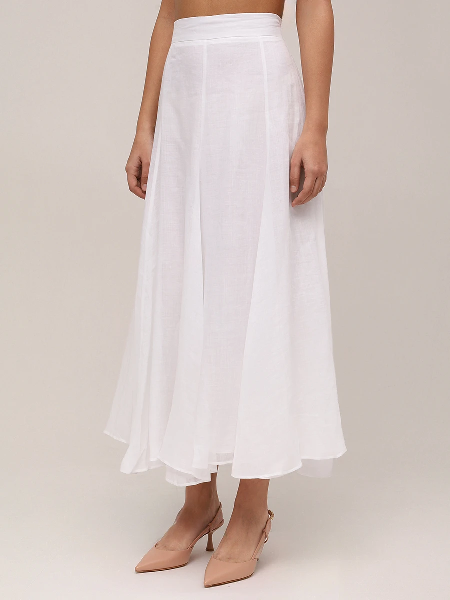 Юбка из рами LORENA ANTONIAZZI E2555GO25A/4248 100 Белый  Фото 4