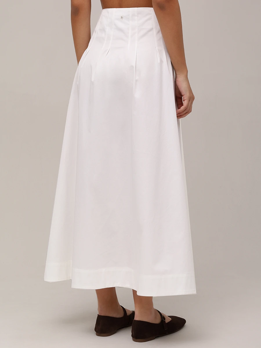 Юбка хлопковая LORENA ANTONIAZZI E2541GO33A/4818 100 Белый  Фото 3