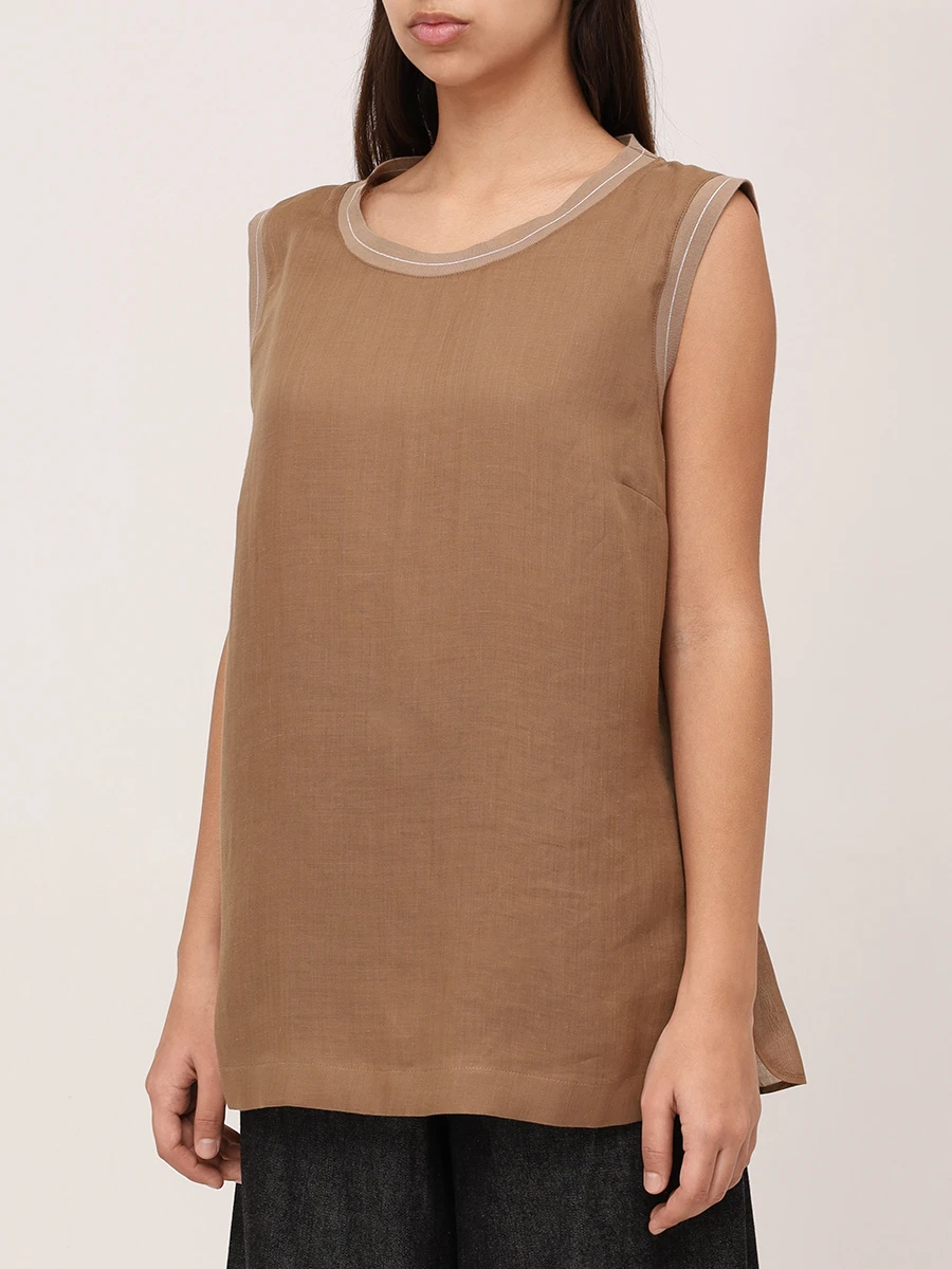 Топ из рами LORENA ANTONIAZZI E2555TS01I/4248 236 Светло- Бежевый  Фото 4