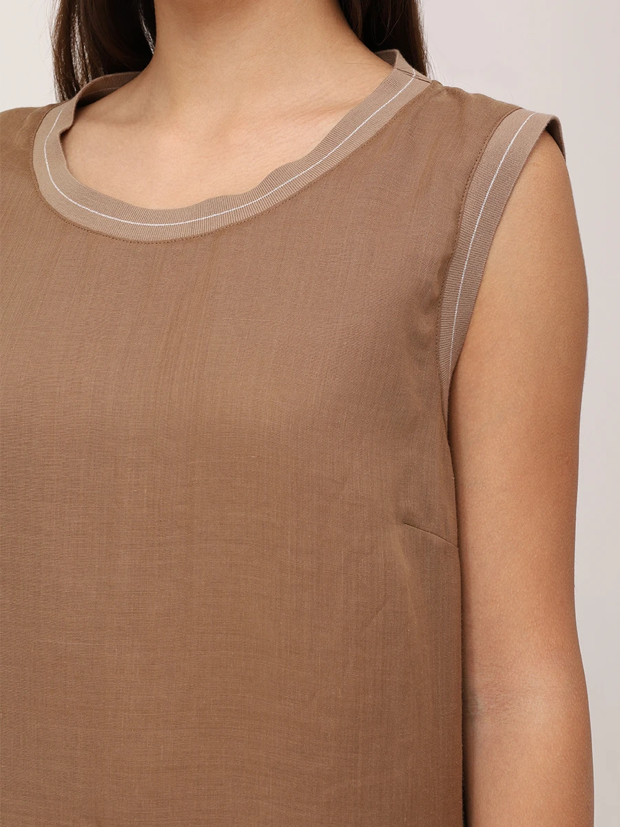 Топ из рами LORENA ANTONIAZZI E2555TS01I/4248 236 Светло- Бежевый  Фото 5