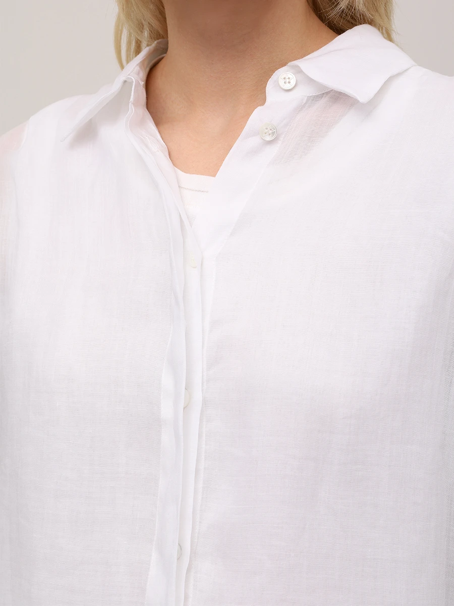 

Рубашка из рами, Белый, E2555CA58A/4248 100