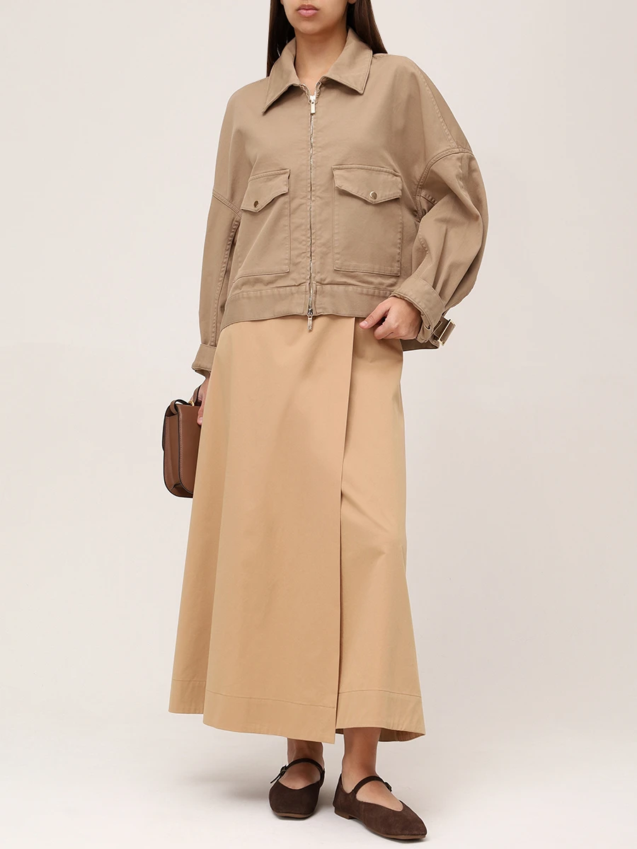 Юбка хлопковая LORENA ANTONIAZZI E2541GO33A/4818 236 Светло- Бежевый  Фото 2