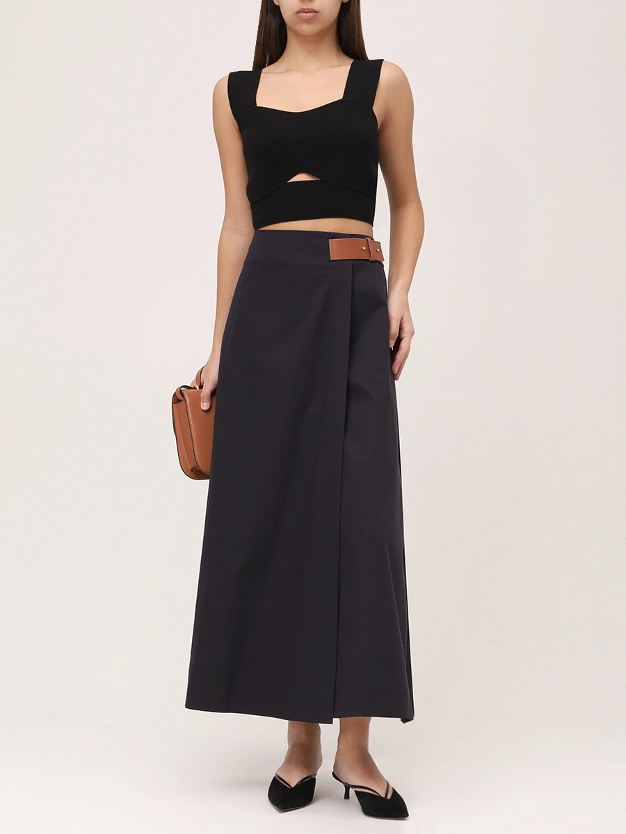 

Юбка хлопковая, Черный, E2541GO33A/4818 999