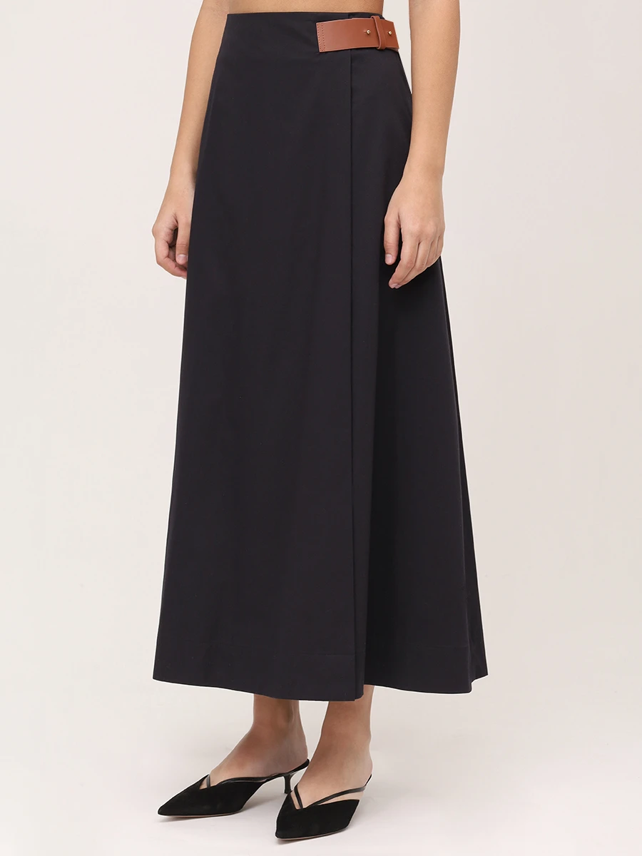 Юбка хлопковая LORENA ANTONIAZZI E2541GO33A/4818 999 Черный  Фото 4