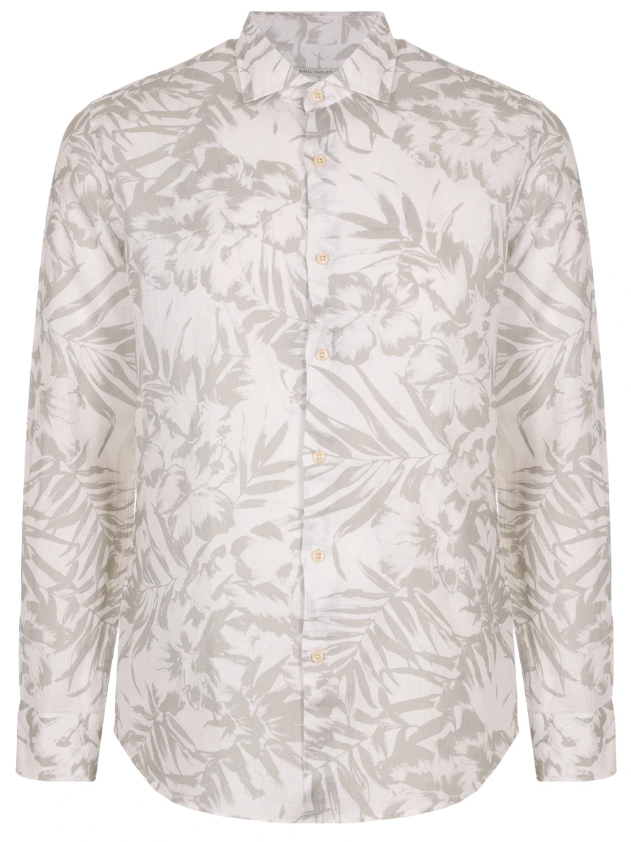 

Рубашка Slim Fit льняная, Бежевый, PT7CA L006 700