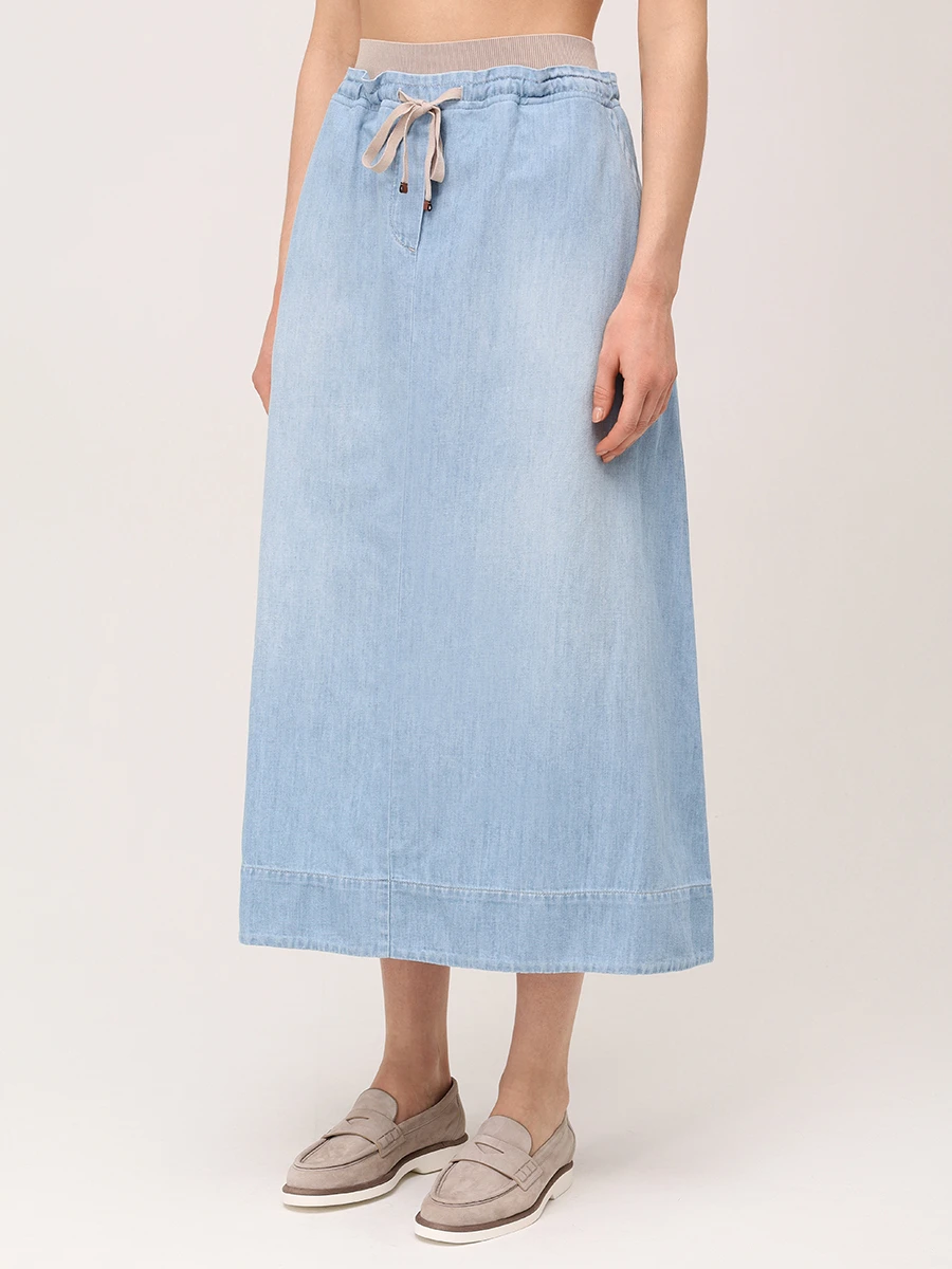 

Юбка джинсовая, Голубой, E2539GO16D/9651 501