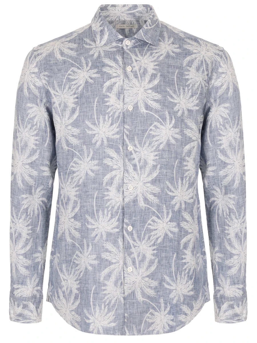 Рубашка Slim Fit льняная PAUL TAYLOR PT7CA L014 600 Белый 
