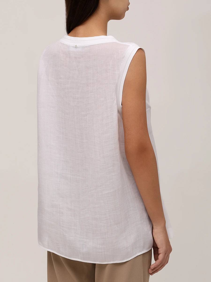 Топ из рами LORENA ANTONIAZZI E2555TS01I/4248 100 Белый  Фото 3