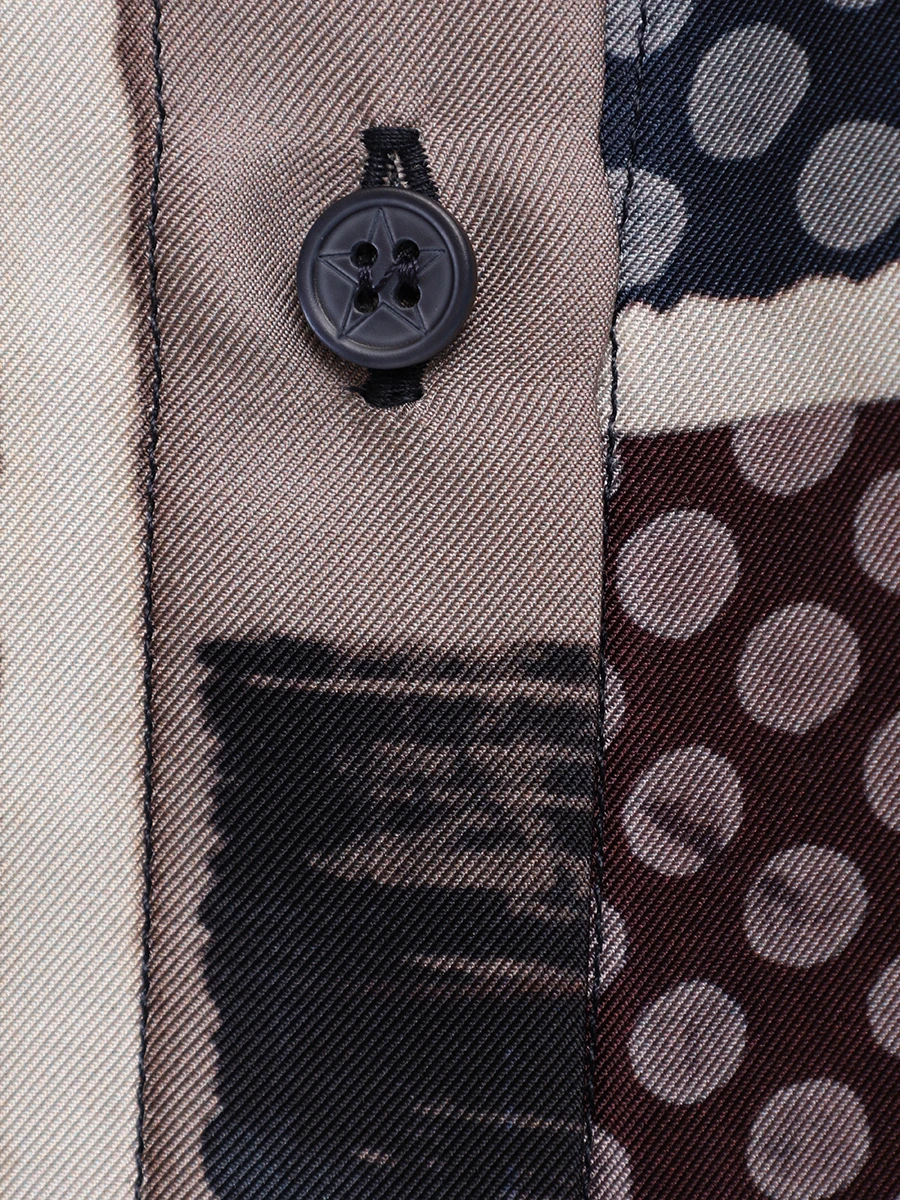 Рубашка шелковая LORENA ANTONIAZZI E2553CA81A/4916 1019 Темно- Синий  Фото 6