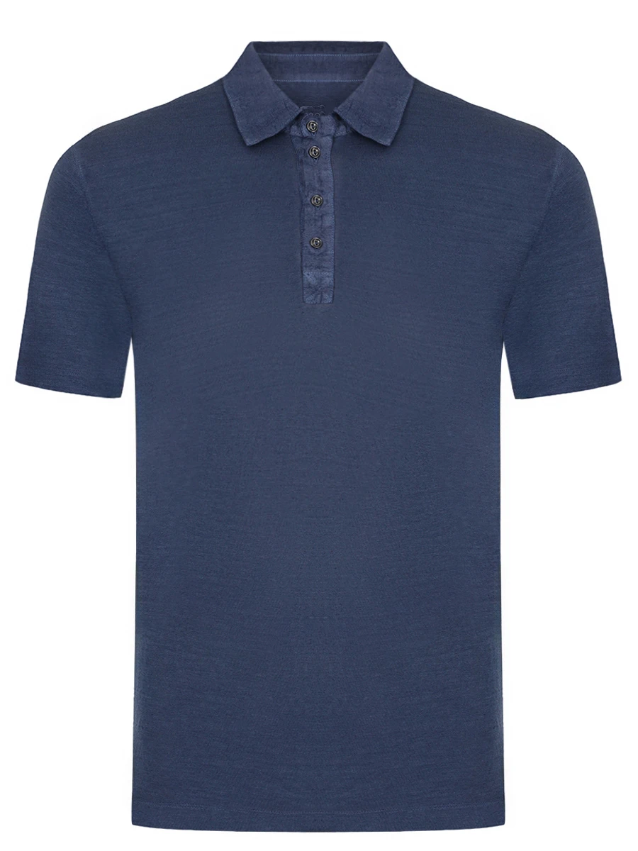 Поло льняное 120% LINO 32ALIM79GF/S0025F Синий 