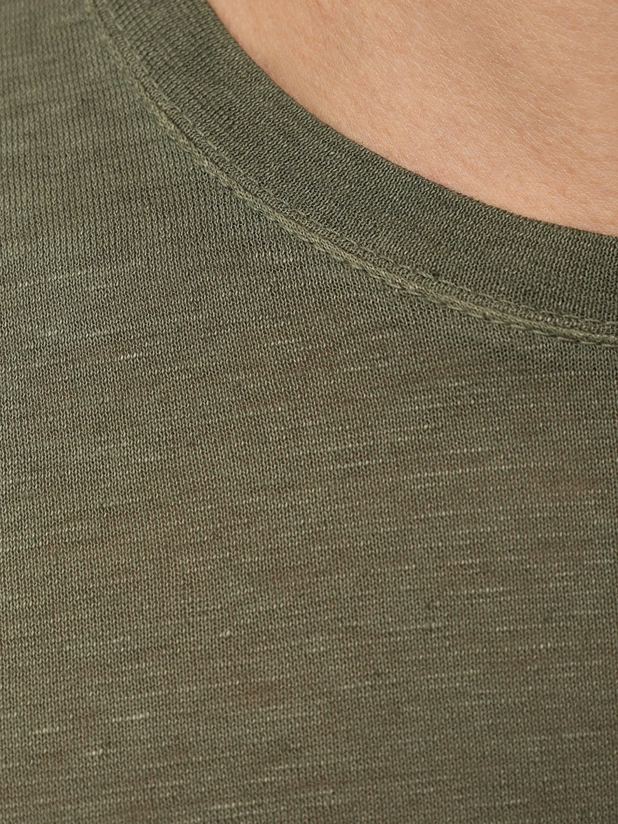 

Футболка льняная, Хаки, 32ALIM7186/S00034