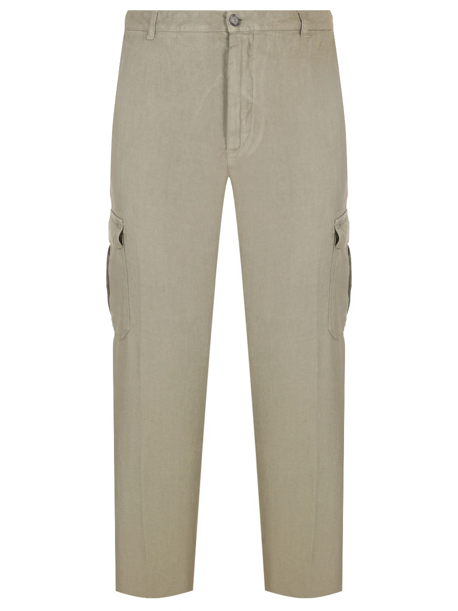 

Брюки-карго льняные, Зеленый, 32ALIM29DX/000035