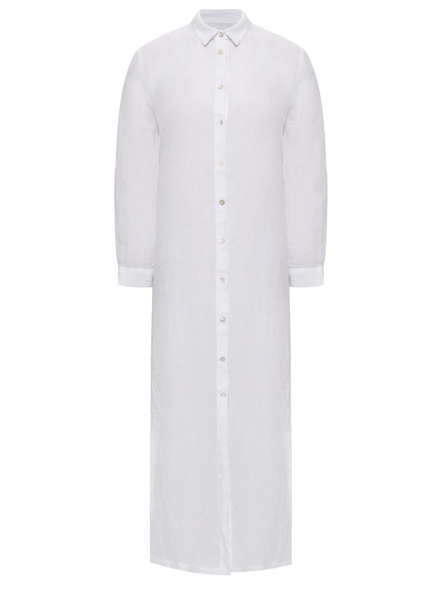 Платье-рубашка льняное 120% LINO 32ALIW4759/000B317 Белый 