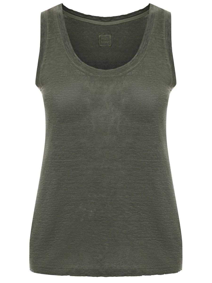 

Топ льняной, Зеленый, 32ALIW7753/000B568 Темно -