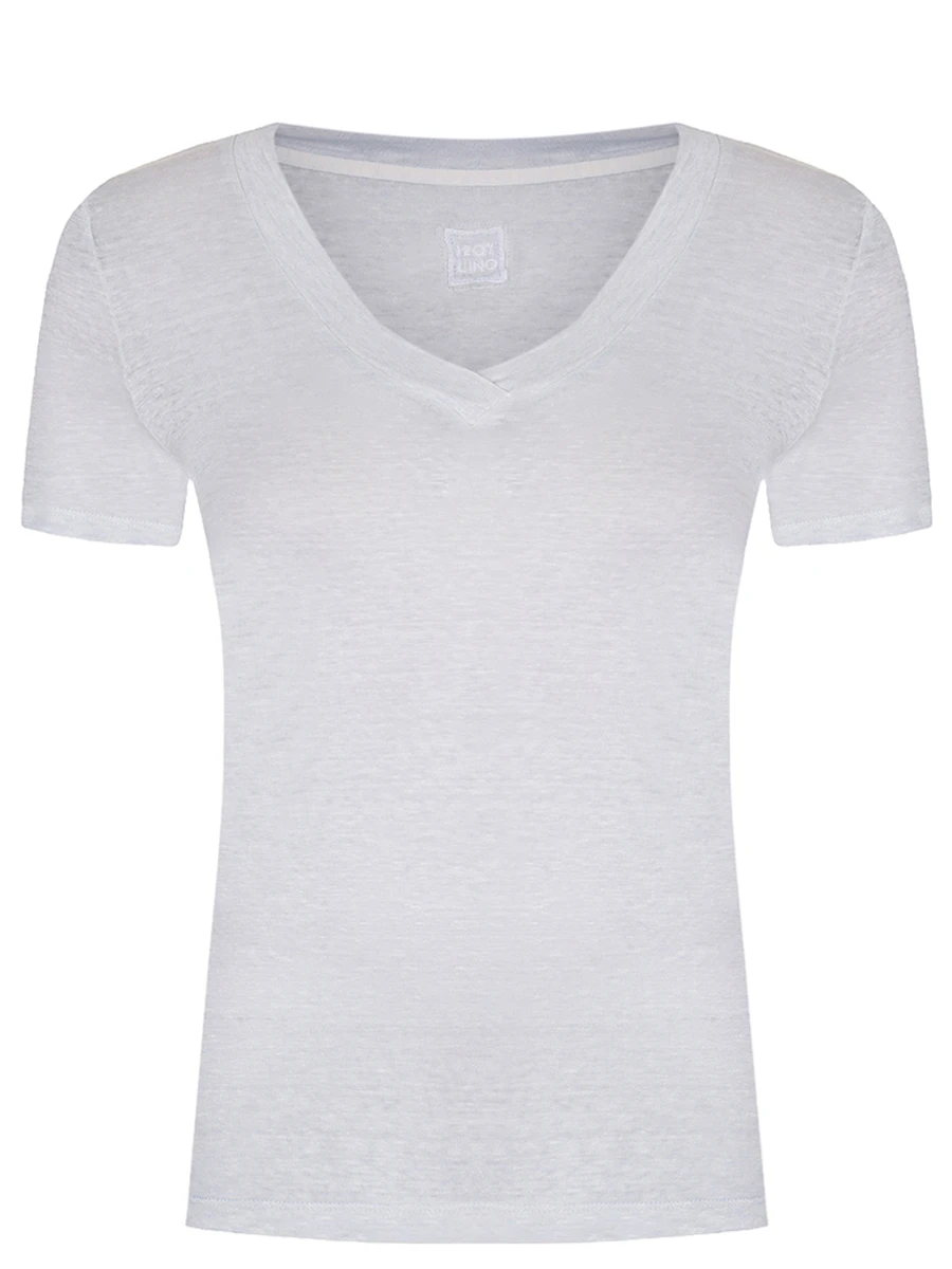 

Футболка льняная, Голубой, 32ALIW7665/000B568