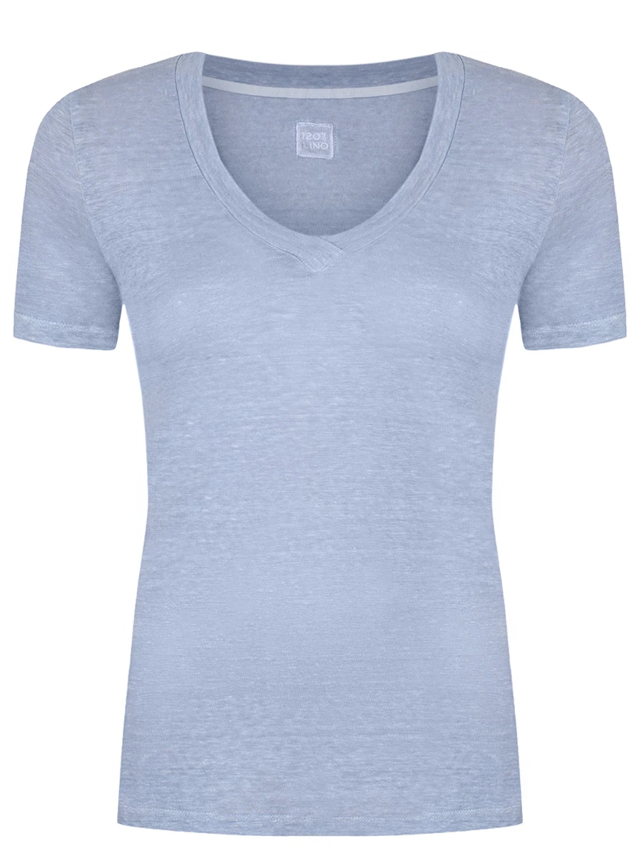 

Футболка льняная, Синий, 32ALIW7665/000B568