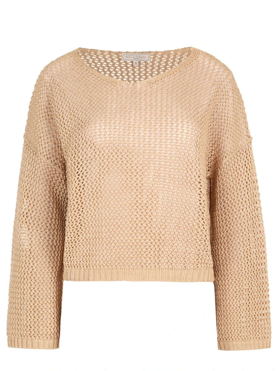 Джемпер хлопковый ANTONELLI FIRENZE 41524N - 01121 20126 Бежевый 