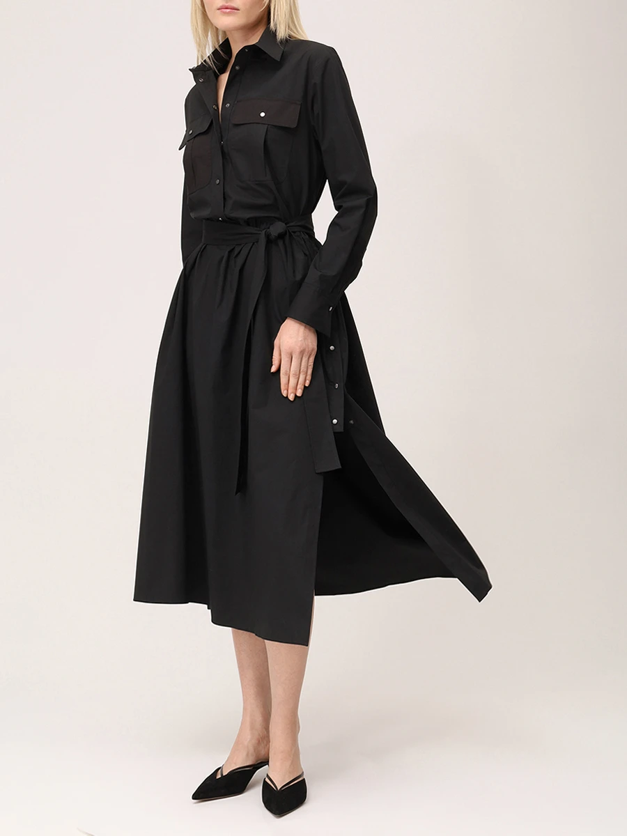 Платье хлопковое ANTONELLI FIRENZE N6727 - 135B 999 Черный  Фото 2