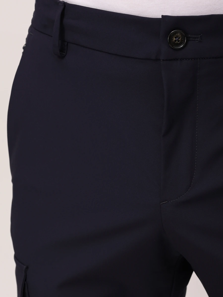 Брюки-карго однотонные PAUL & SHARK 25414075/013 Синий  Фото 6