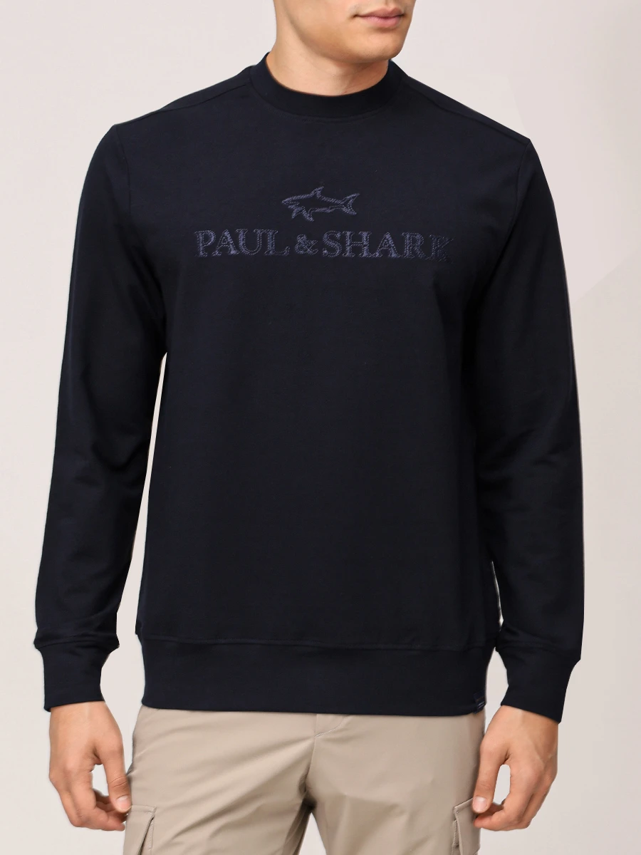 Толстовка из лиоцелла и хлопка PAUL & SHARK 25411881/050 Принт  Фото 4