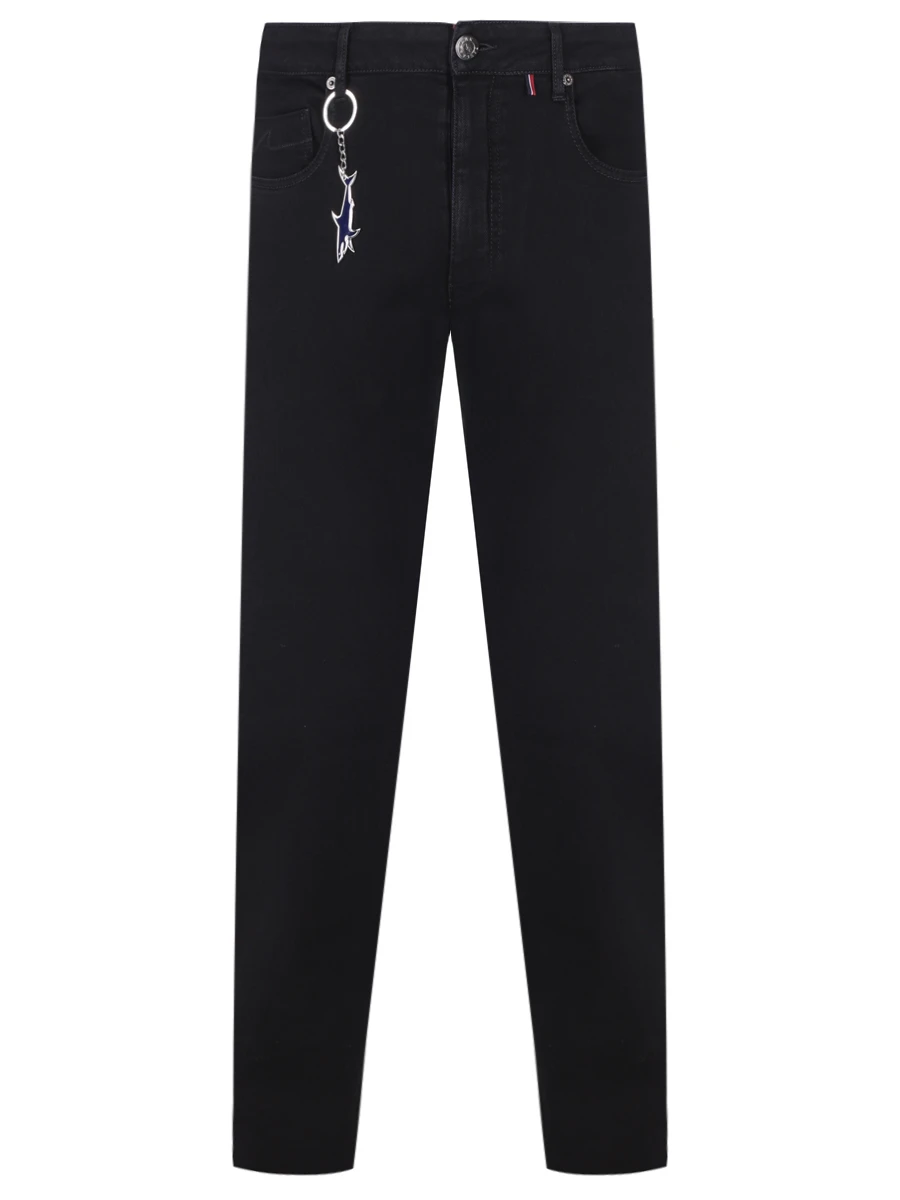 Джинсы Slim Fit хлопковые PAUL & SHARK 25414114/J11 Черный 