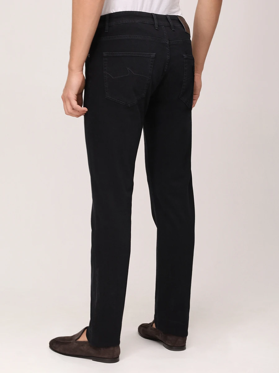 Джинсы Slim Fit хлопковые PAUL & SHARK 25414114/J11 Черный  Фото 3