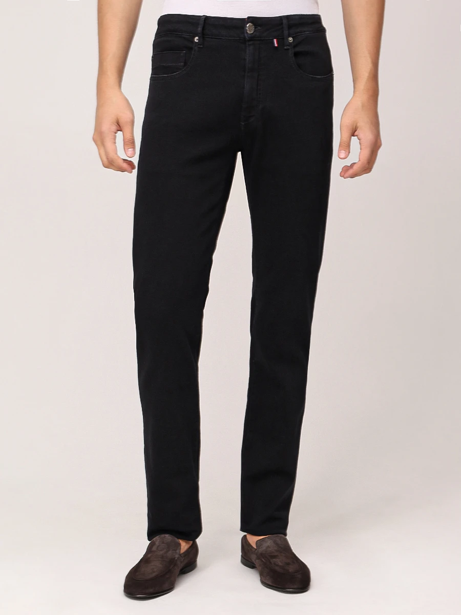 Джинсы Slim Fit хлопковые PAUL & SHARK 25414114/J11 Черный  Фото 4