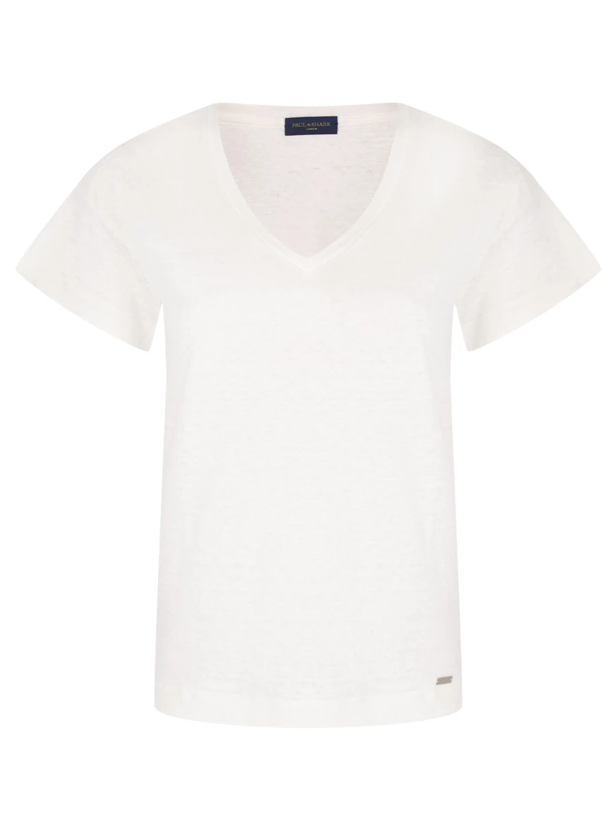 

Футболка льняная, Кремовый, 25451000/010