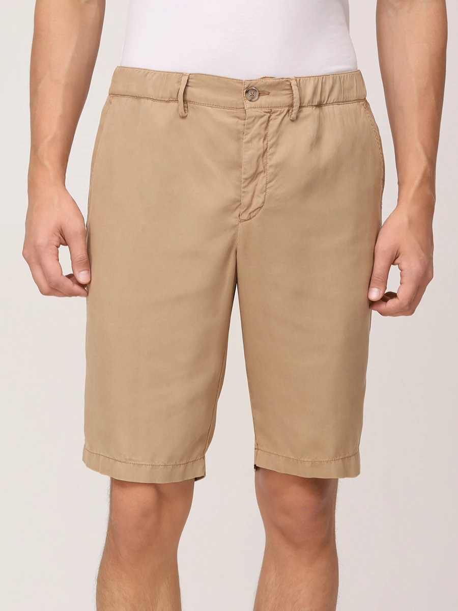 

Бермуды из лиоцелла, Коричневый, 25414002/627